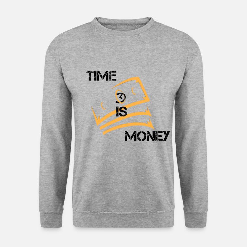 Geld - Unisex Pullover - Weißgrau meliert