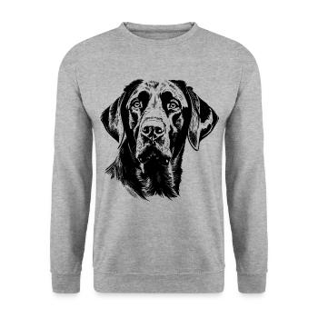 Labrador Retriever - Sweat-shirt Unisexe - gris chiné - Devant - Alina (178cm) & Michal (187cm)