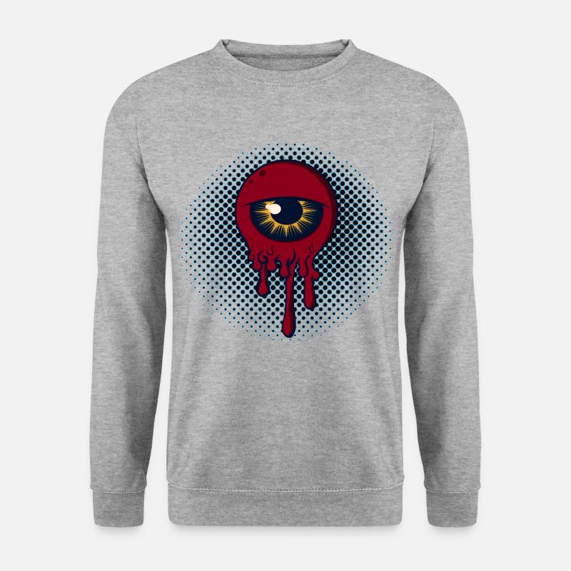 Auge - Unisex Pullover - Weißgrau meliert