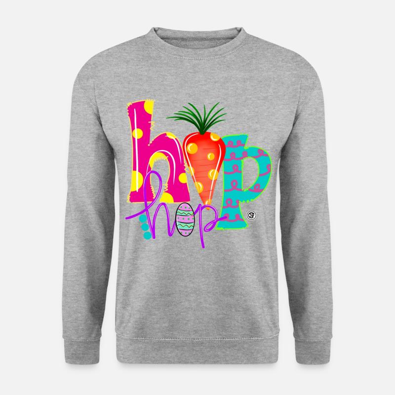 Hip Hop - Unisex Pullover - Weißgrau meliert