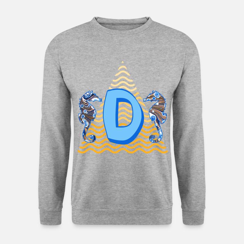 seepferdchen e 262 d - Unisex Pullover - Weißgrau meliert