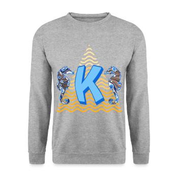 Seahorse E 262 K - Sweat-shirt Unisexe - gris chiné - Devant - Alina (178cm) & Michal (187cm)
