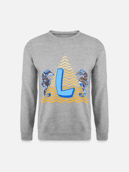 Hippocampe E 262 l - Sweat-shirt Unisexe - gris chiné
