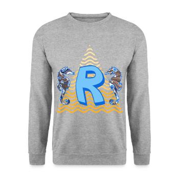 Seahorse E 262 R - Sweat-shirt Unisexe - gris chiné - Devant - Alina (178cm) & Michal (187cm)