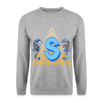 Seahorse E 262 s - Sweat-shirt Unisexe - gris chiné - Devant - Alina (178cm) & Michal (187cm)