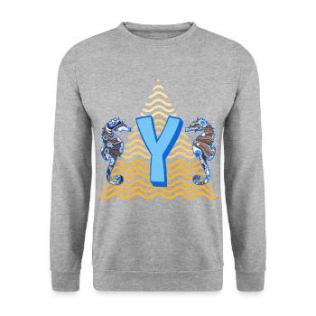 Seahorse E 262 Y - Sweat-shirt Unisexe - gris chiné - Devant - Alina (178cm) & Michal (187cm)