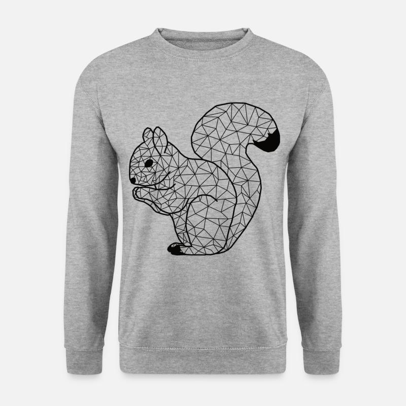 Squirrell GeomeTRIX - Unisex Pullover - Weißgrau meliert