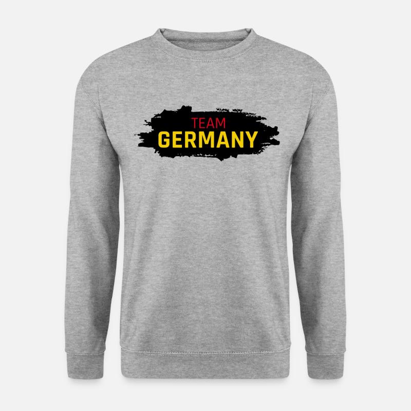 Team Germany Button - Unisex Pullover - Weißgrau meliert