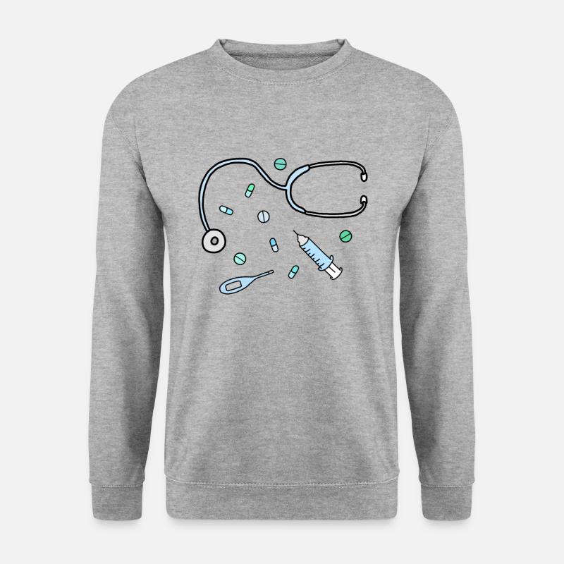 doctor - Unisex Pullover - Weißgrau meliert