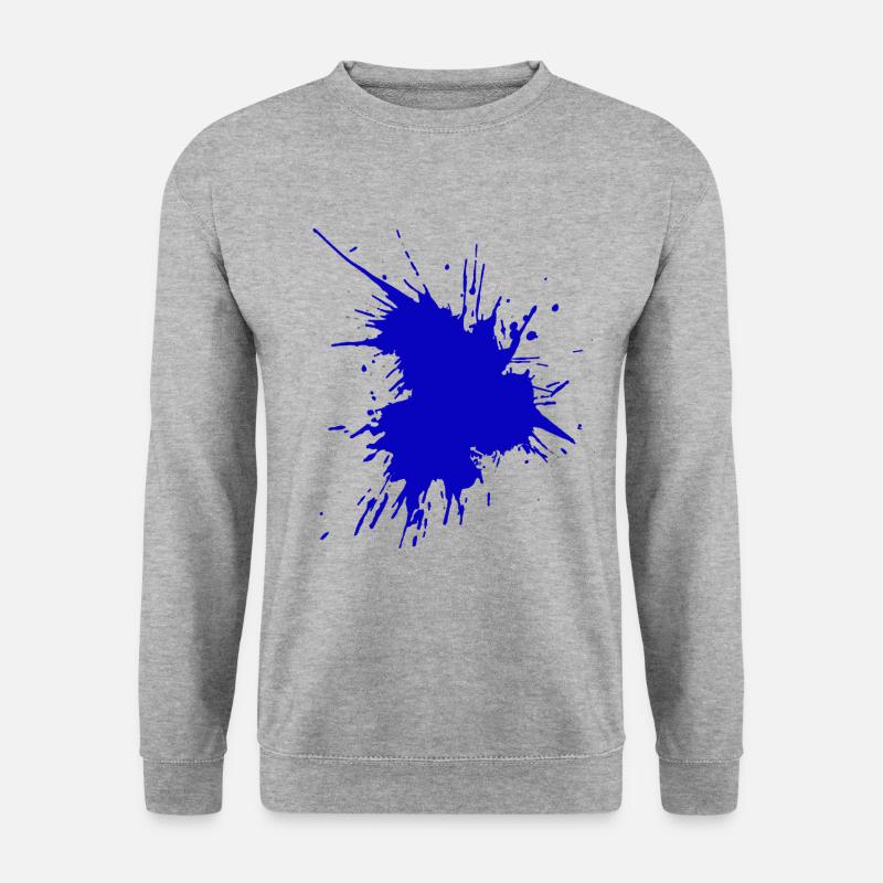 DER FLECK, MUSS NICHT WEG - Unisex Pullover - Weißgrau meliert
