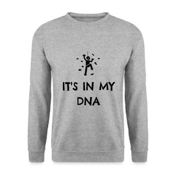 Rock Climbing: It's in my DNA - Unisex Sweatshirt - salt & pepper - Front - Alina (178cm) & Michal (187cm)