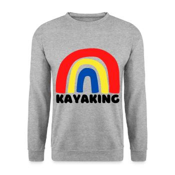 Kayaking Rainbow. - Unisex Sweatshirt - salt & pepper - Front - Alina (178cm) & Michal (187cm)