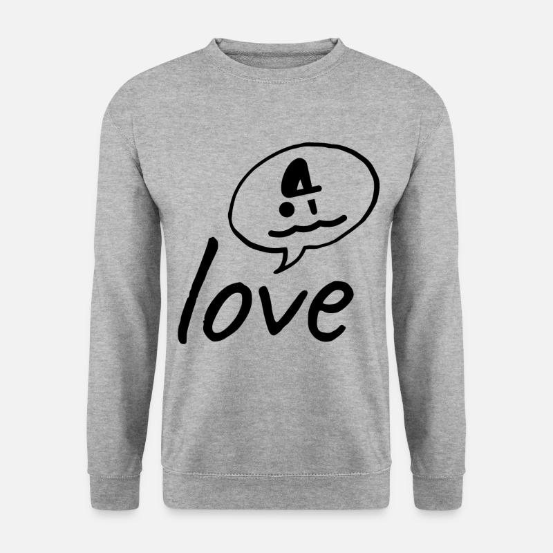 Liebe: Tauchen - Unisex Pullover - Weißgrau meliert