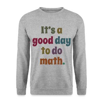 Drôle de professeur de mathématiques disant cadeau d’amoureux des mathématiques - Sweat-shirt Unisexe - gris chiné - Devant - Alina (178cm) & Michal (187cm)
