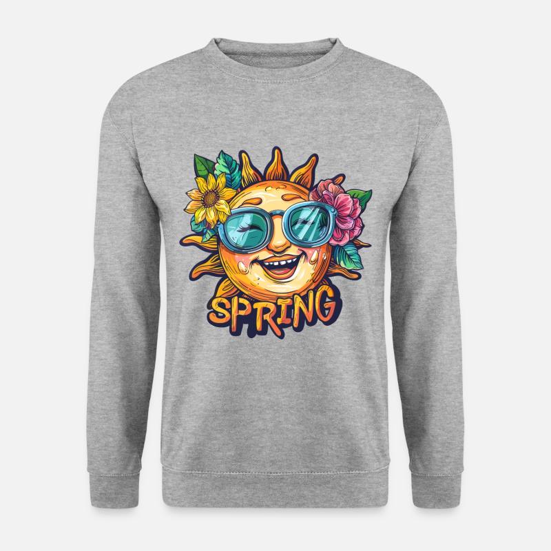 Printemps Printemps Fleurs De Soleil - Sweat-shirt Unisexe - gris chiné