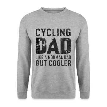 Vélo Dire Papa Vélo De Montagne Vélo - Sweat-shirt Unisexe - gris chiné - Devant - Alina (178cm) & Michal (187cm)