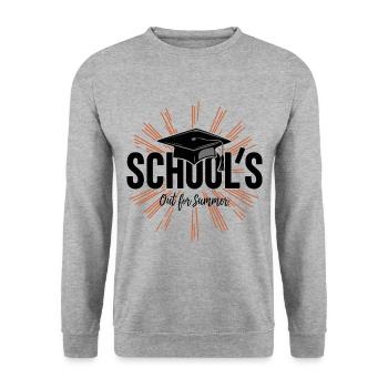 L’école Schulabschluss est sortie pour l’été - Sweat-shirt Unisexe - gris chiné - Devant - Alina (178cm) & Michal (187cm)