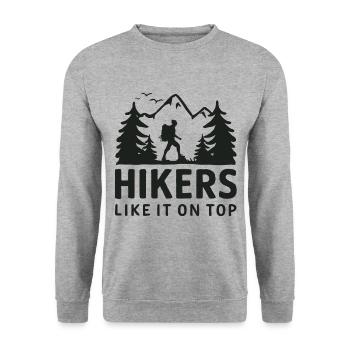 Randonneurs Randonnée Montagne Forêts Nature - Sweat-shirt Unisexe - gris chiné - Devant - Alina (178cm) & Michal (187cm)