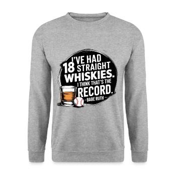 Baseball Babe Ruth Disant Citation Sportive - Sweat-shirt Unisexe - gris chiné - Devant - Alina (178cm) & Michal (187cm)