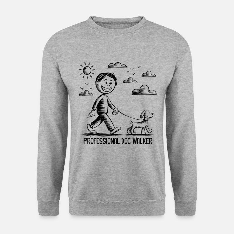 Professional Dog Walker - Unisex Pullover - Weißgrau meliert