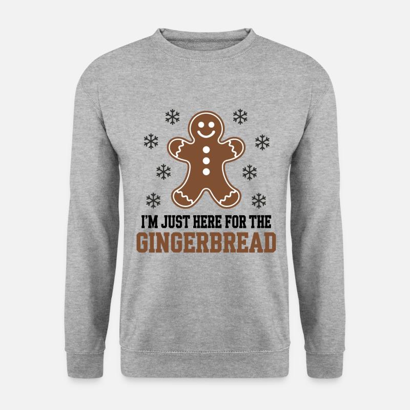 Gingerbread Lebkuchenmann Weihnachten - Unisex Pullover - Weißgrau meliert