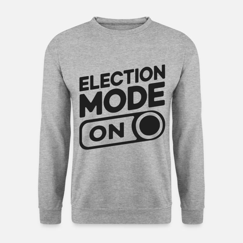 Election Mode On - Unisex Pullover - Weißgrau meliert