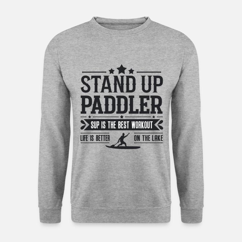 Stand Up Paddler - Unisex Pullover - Weißgrau meliert