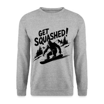 Bigfoot Snowboarder Snowboarding Winter Sports - Unisex Sweatshirt - salt & pepper - Front - Alina (178cm) & Michal (187cm)