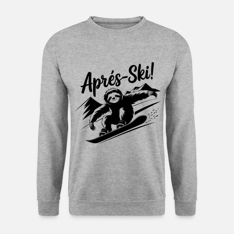 Sloth Sloth Snowboard Après Ski - Unisex Sweatshirt - salt & pepper