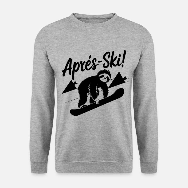 Sloth Sloth Snowboard Après Ski - Unisex Sweatshirt - salt & pepper