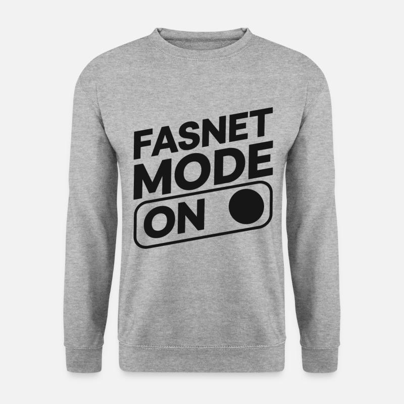 Fasnet Mode On - Unisex Pullover - Weißgrau meliert