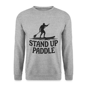Stand Up Paddle SUP - Unisex Pullover - Weißgrau meliert - Vorne - Alina (178cm) & Michal (187cm)