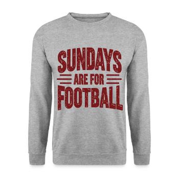 Le dimanche, c’est le football américain - Sweat-shirt Unisexe - gris chiné - Devant - Alina (178cm) & Michal (187cm)