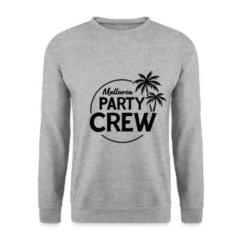 Mallorca Party Crew Summer, Sun & Party Feeling - Unisex Sweatshirt - salt & pepper - Front - Alina (178cm) & Michal (187cm)