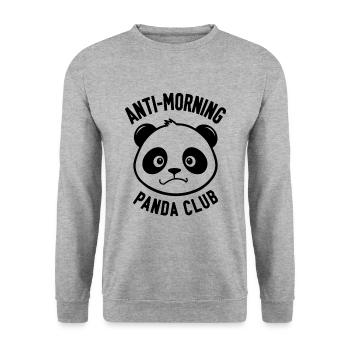 Club anti-panda matinal - Sweat-shirt Unisexe - gris chiné - Devant - Alina (178cm) & Michal (187cm)