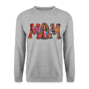 Maman Notre-Dame - Sweat-shirt Unisexe - gris chiné - Devant - Alina (178cm) & Michal (187cm)