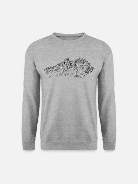 Bischofsmütze, Gosaukamm Salzkammergut Berge Alpen - Unisex Pullover - Weißgrau meliert