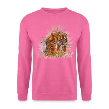 Tiger - Unisex Pullover - Pink - Vorne