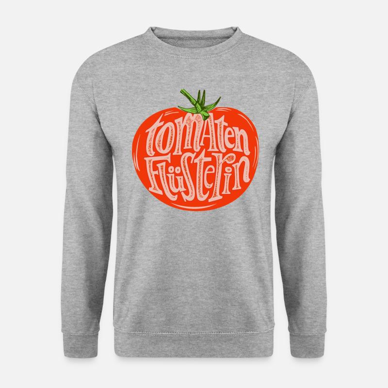 Die Tomaten Flüsterin Gärtnerin - Unisex Pullover - Weißgrau meliert