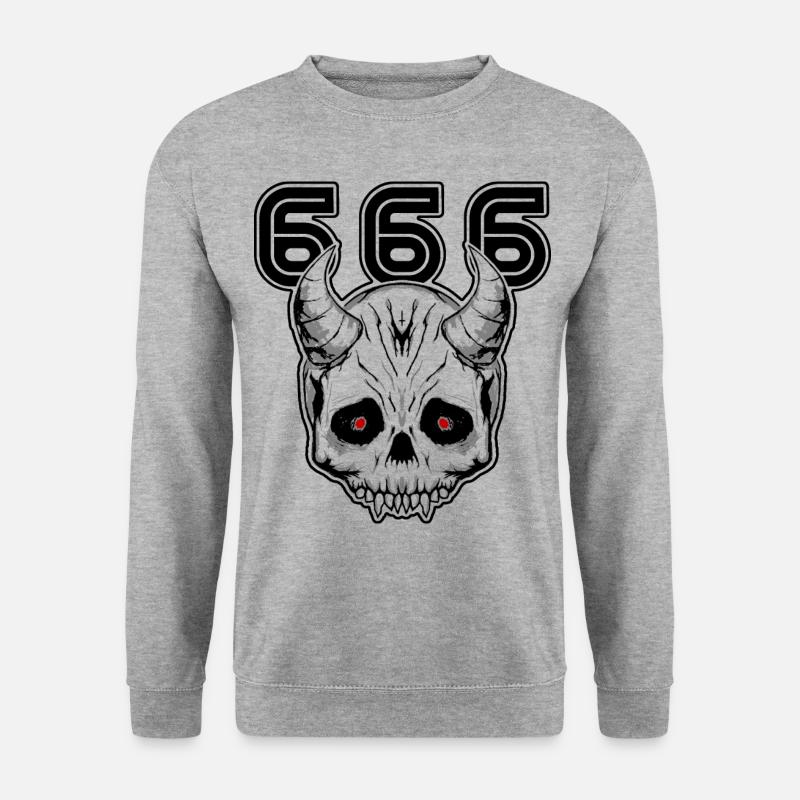 Diable 666 - Sweat-shirt Unisexe - gris chiné