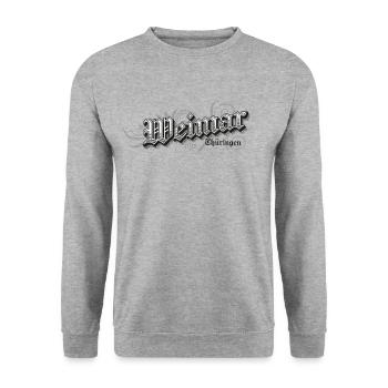 Weimar Thuringia Vintage Look - Unisex Sweatshirt - salt & pepper - Front - Alina (178cm) & Michal (187cm)