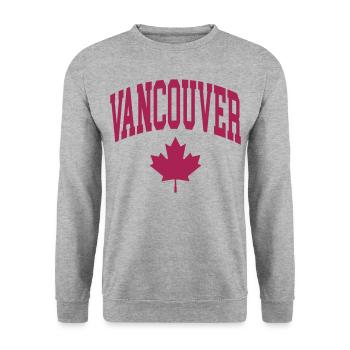 Vancouver - Unisex Sweatshirt - salt & pepper - Front - Alina (178cm) & Michal (187cm)