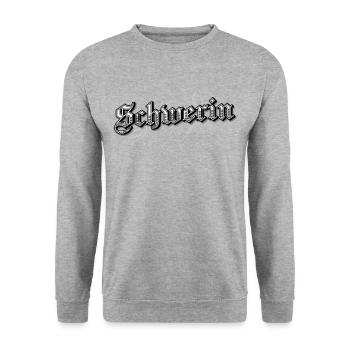 Schwerin East Germany Vintage Look - Unisex Sweatshirt - salt & pepper - Front - Alina (178cm) & Michal (187cm)