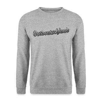 East Germany Vintage Look Rustic - Unisex Sweatshirt - salt & pepper - Front - Alina (178cm) & Michal (187cm)