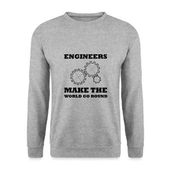 Engineer - Unisex Sweatshirt - salt & pepper - Front - Alina (178cm) & Michal (187cm)