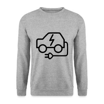 Voiture électrique et câble de recharge - Sweat-shirt Unisexe - gris chiné - Devant - Alina (178cm) & Michal (187cm)