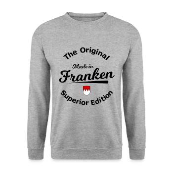 Né en Franconie - Sweat-shirt Unisexe - gris chiné - Devant - Alina (178cm) & Michal (187cm)