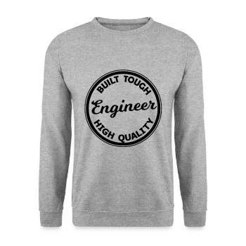 Qualité et Ingénieur - Sweat-shirt Unisexe - gris chiné - Devant - Alina (178cm) & Michal (187cm)