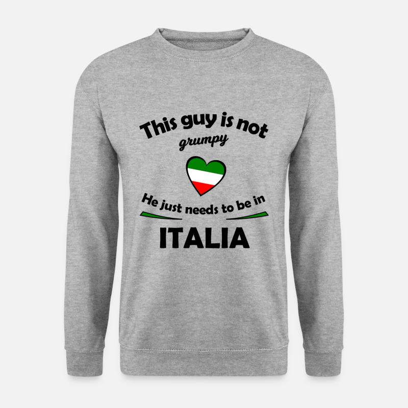 Grumpy in Italia - Unisex Pullover - Weißgrau meliert