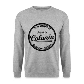 Né à Cologne - Sweat-shirt Unisexe - gris chiné - Devant - Alina (178cm) & Michal (187cm)